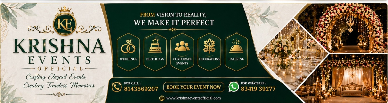 Krishna Events Official Banner